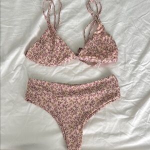 Kulani Kinis Pink and Purple Bikini Set Sparkly Swimwear